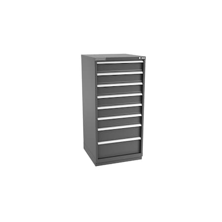 Champion Tool Storage Modular Tool Cabinet, 8 Drawer, Dark Gray, Steel, 28 in W x 28-1/2 in D x 59-1/2 in H S27000801ILCFTB-DG